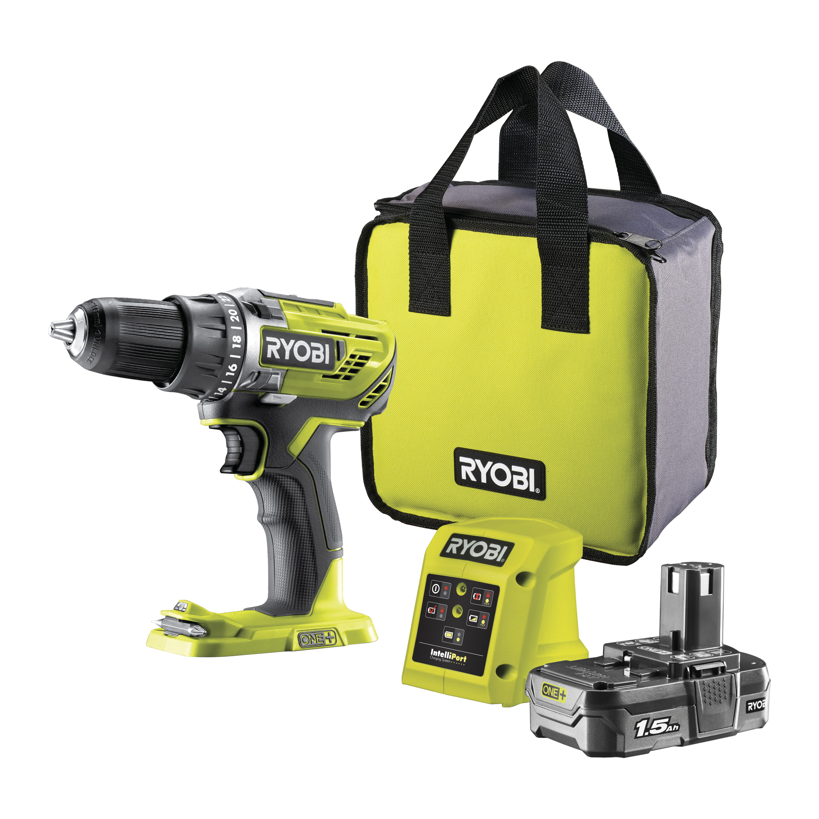 Дрель-шуруповерт RYOBI R18DD3-115S система ONE +