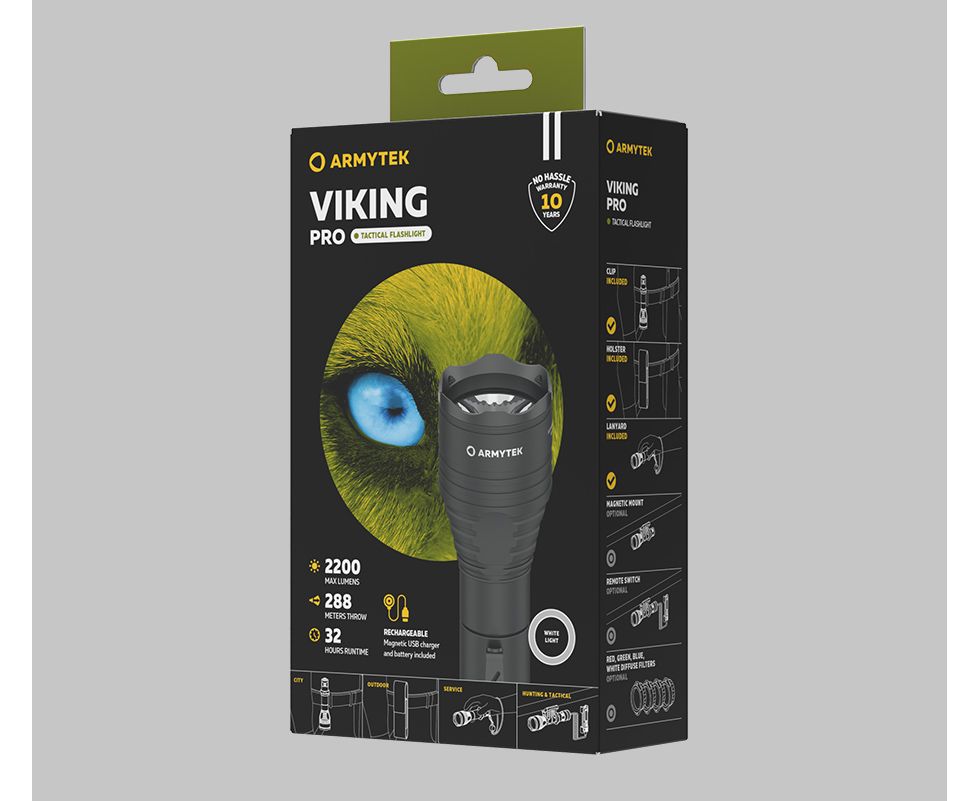 Фонарь Armytek Viking Pro Magnet USB Теплый