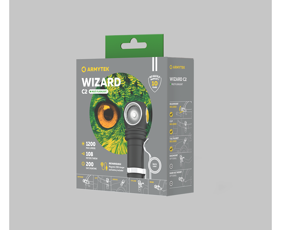 Фонарь Armytek Wizard C2 Magnet USB Белый