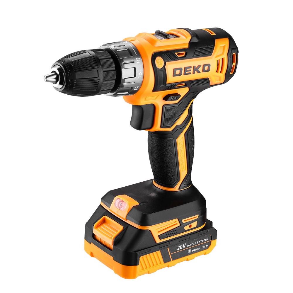 Дрель-шуруповерт аккумуляторная DEKO GCD20DU PRO SET 63