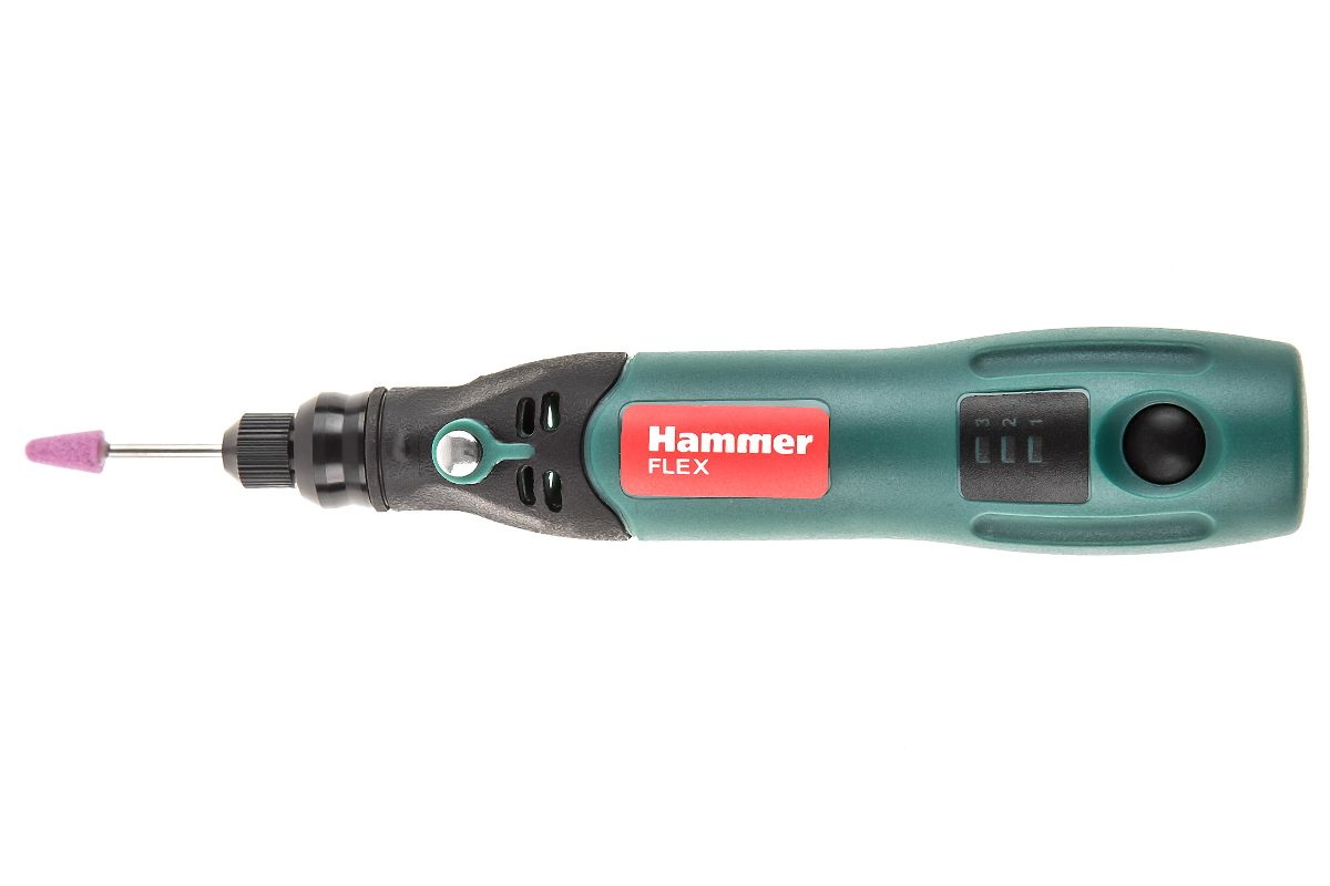 Гравер аккумуляторный Hammer Flex AMD3.6Li USB с набором