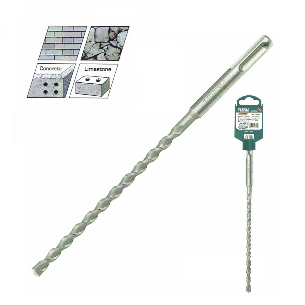 Бур SDS-plus 20x250x310 TOTAL TAC312003