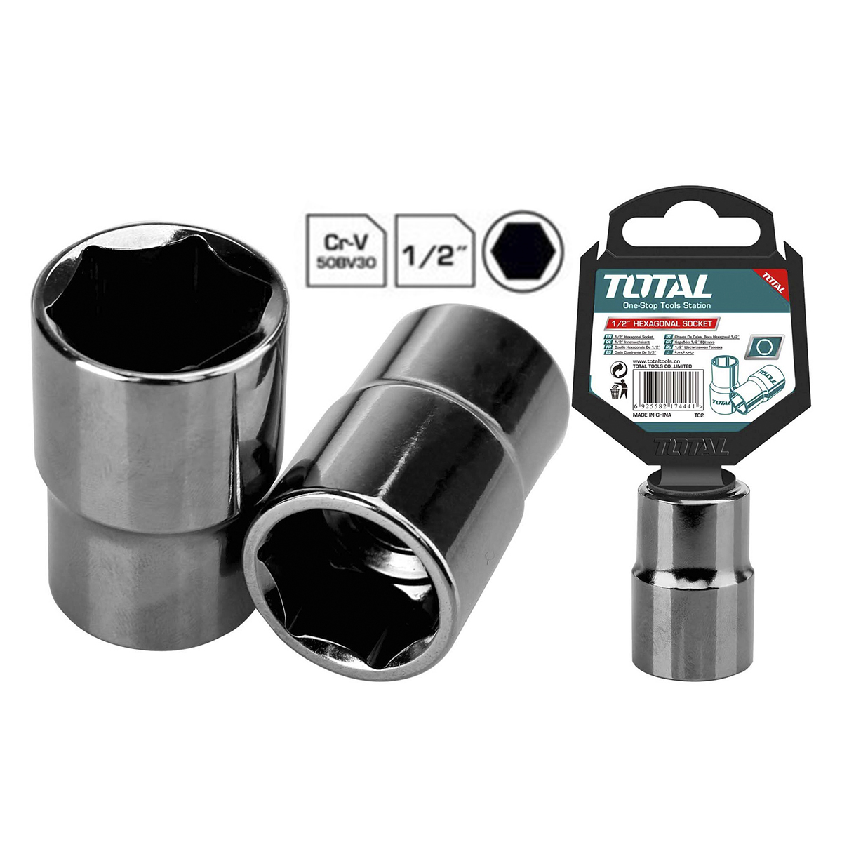 Головка торцевая 1/2 " 8 мм TOTAL THTST12081