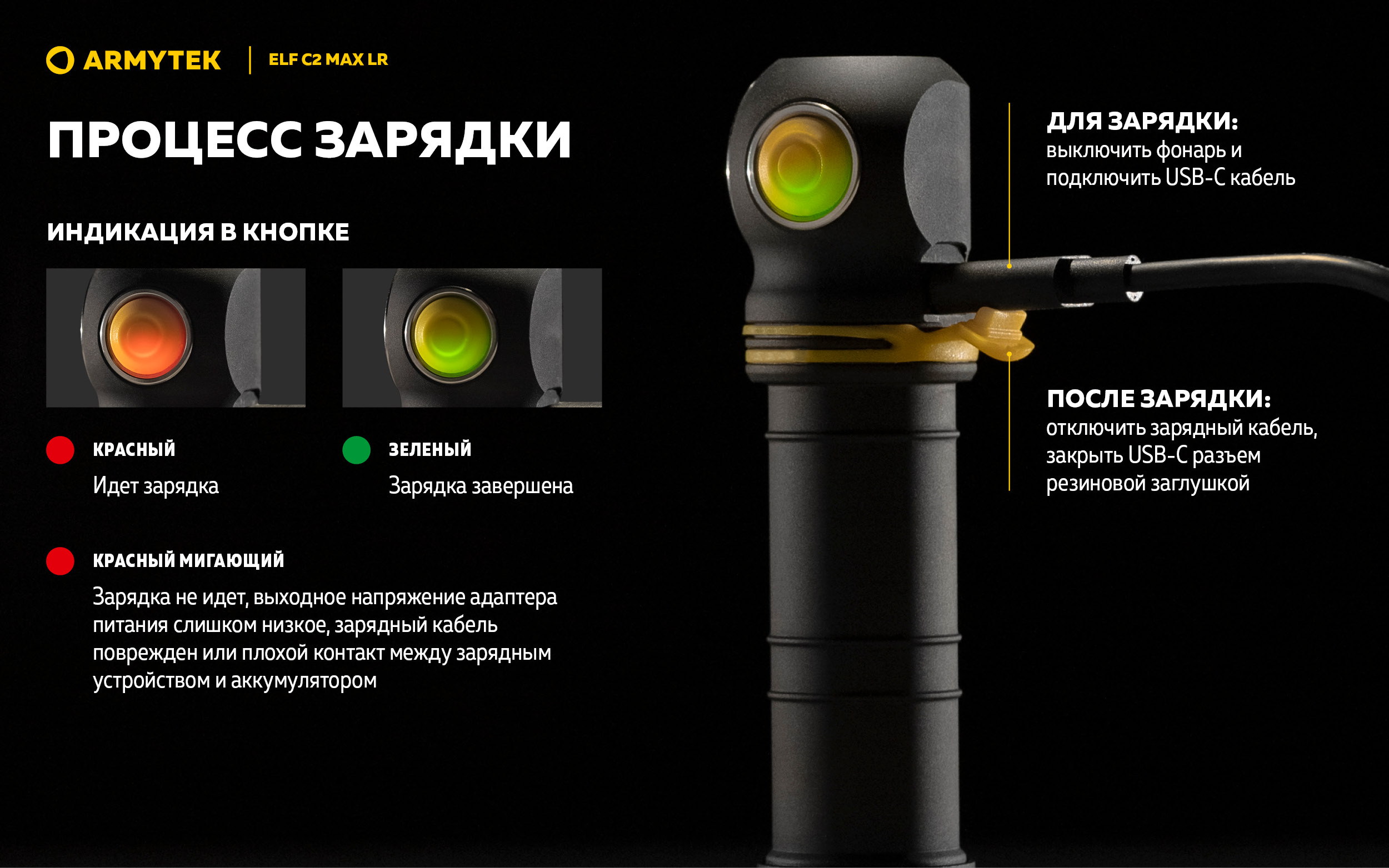 Фонарь Armytek Elf C2 Max LR USB-C Теплый
